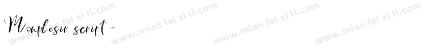 Monplesir script字体转换